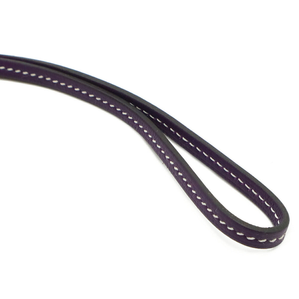 HERMES Paddock Horseshoe Accessory Bag Charm, Motif, Veau Swift Leather, Iris Purple — New - Store Return
