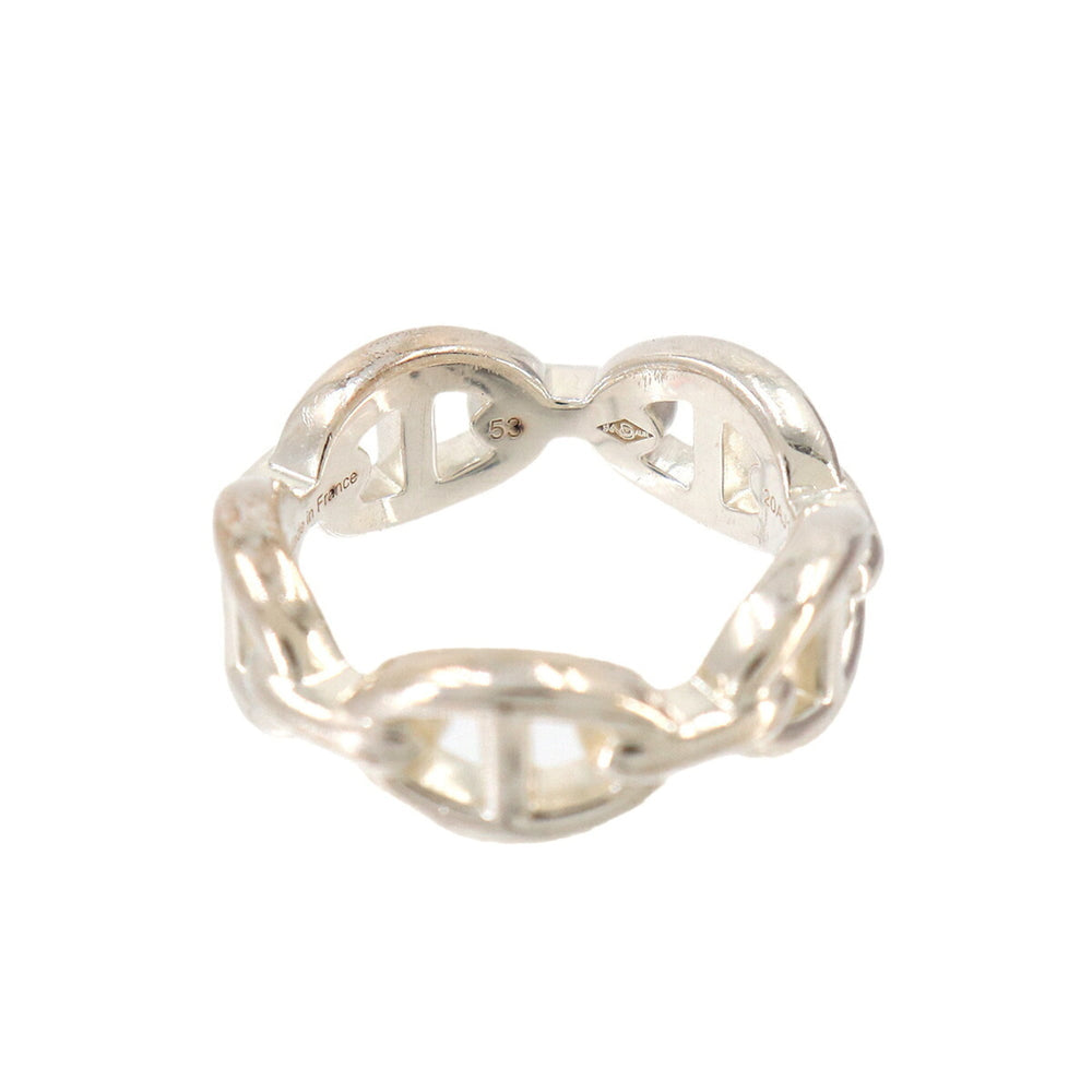 Hermes Chaine d'Ancre Enchainée PM #53 Ring, SV 925 Silver — Like New