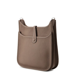 Hermes Evelyne 3 PM Shoulder Bag, Etoupe, Taurillon Clemence Leather, W Stamp, HERMES Evelyne, Handbag, Women's — Like New