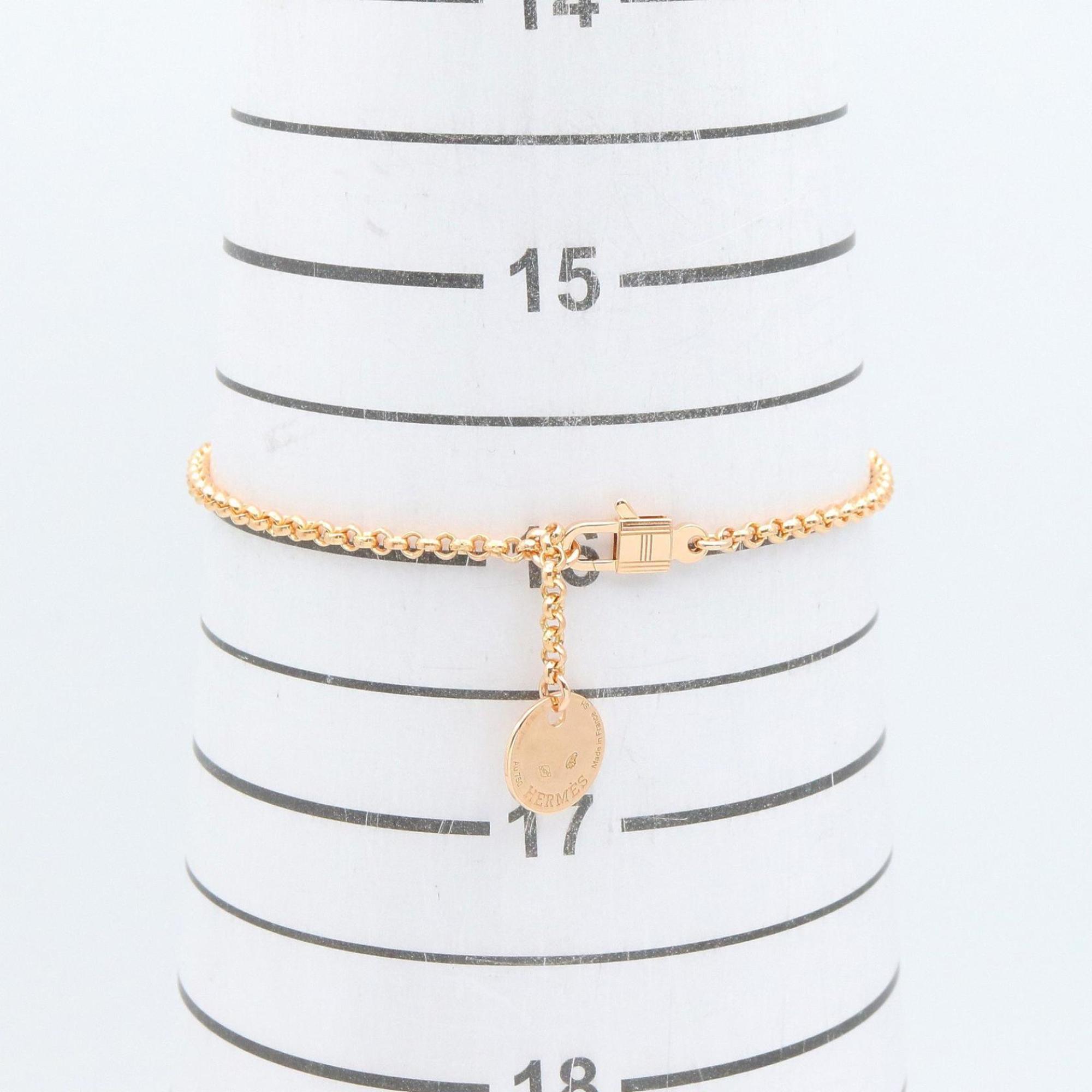 Hermes Kelly Clochette Small Bracelet PM Accessory 18KPG (Pink Gold) Diamond Women's Clear Gold Tone H220463B 00SH — Like New