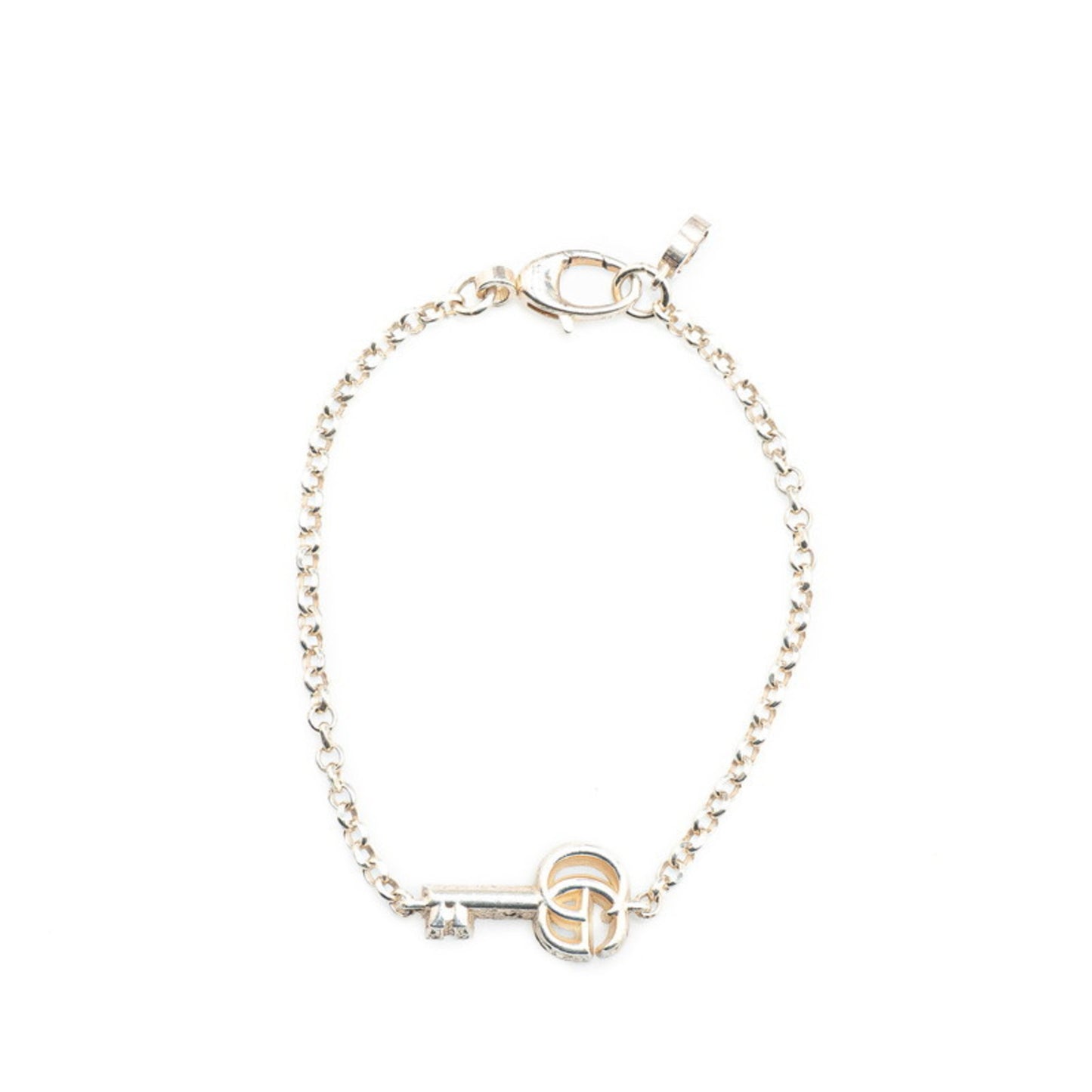 Gucci Double G Key Charm Bracelet #17 SV925 Silver Women's GUCCI