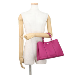 Hermes Garden TPM Tote Bag, Rose Purple, Negonda Leather, C Stamp, HERMES Party, Garden, Handbag, Women's — Like New