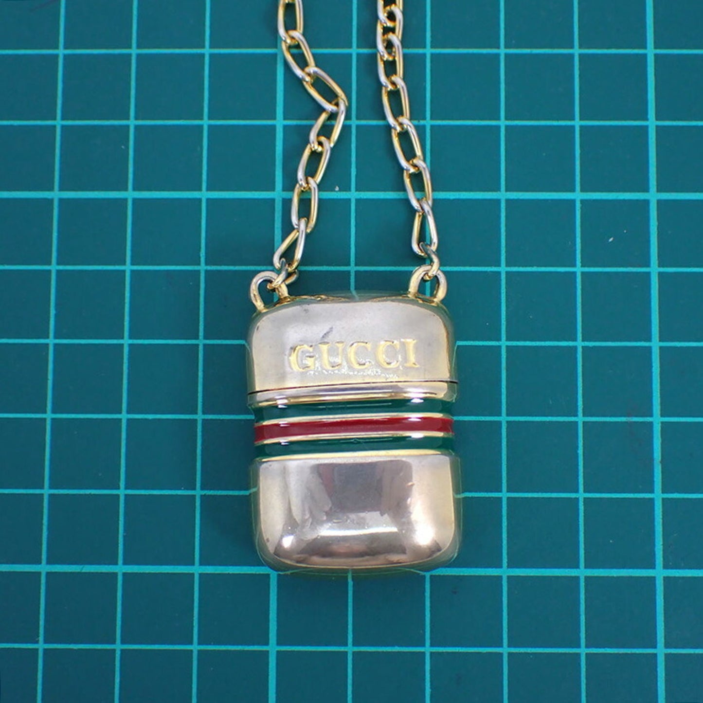 GUCCI Gucci Jelly Line Bottle Motif Case-Shaped Pendant Necklace