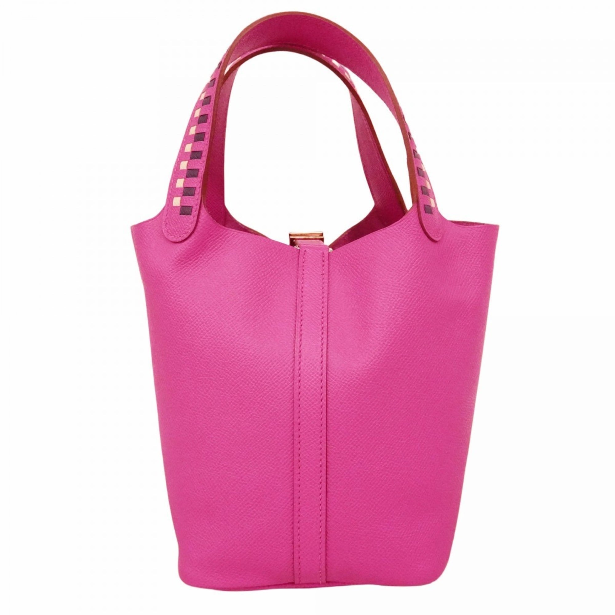 Hermes Hermès Picotin Lock PM Traces Handbag in Epsom Leather, Magnolia Blue Sapphire with C Stamp, Women's, P2414970