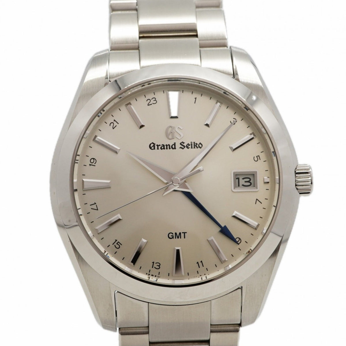 Seiko Grand Heritage Collection GMT SBGN011 9F86-0AF0 Silver Dial Men's Watch — Very Good