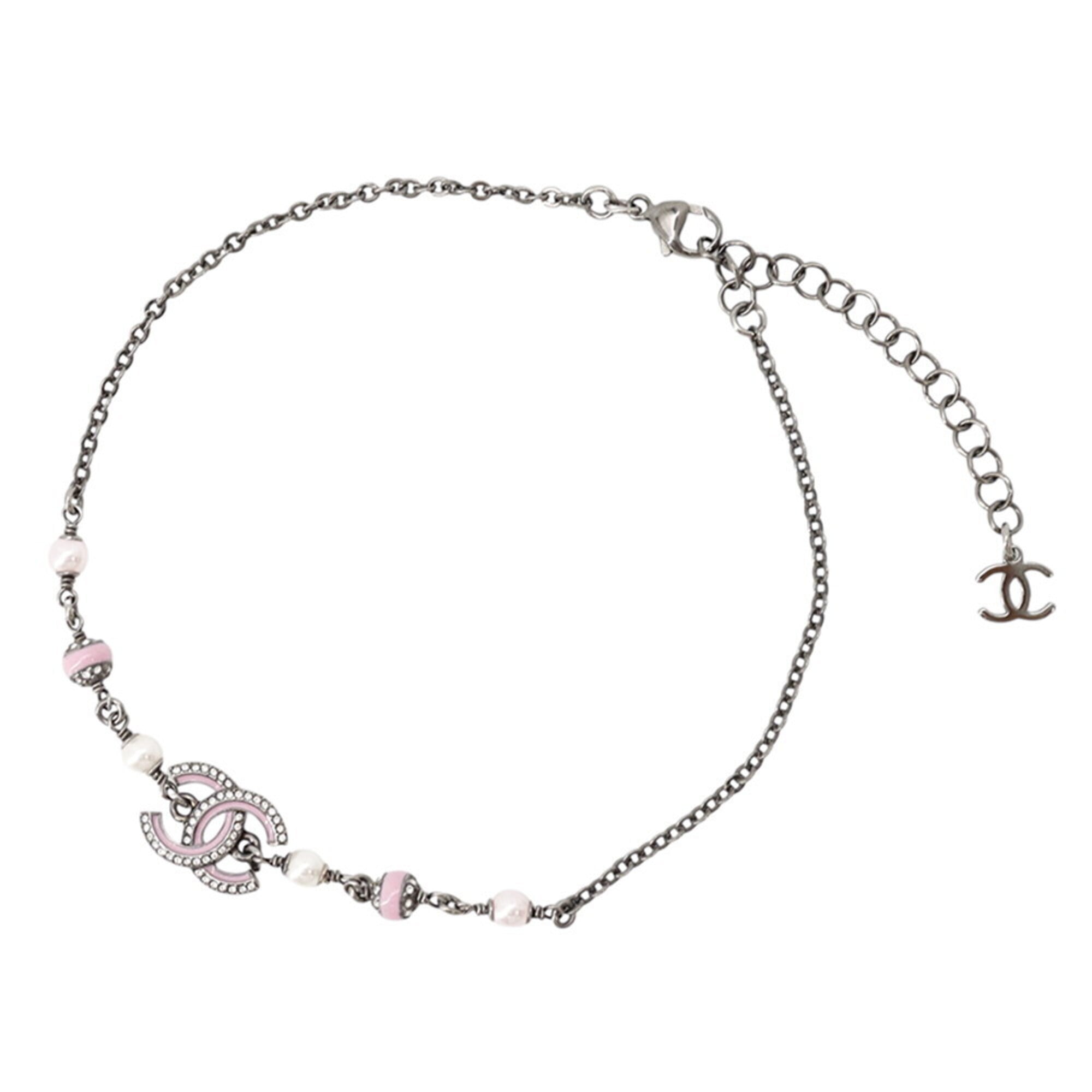 Chanel Necklace Coco Mark Faux Pearl Rhinestone C25B CHANEL Women's NECKLACE — Like New