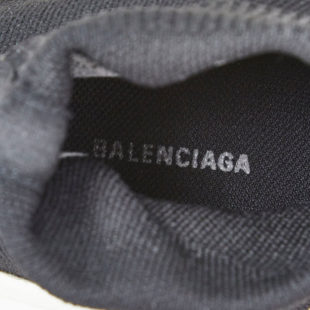 Balenciaga Speed Trainer Sneakers, Size 40, Black and White, Rubber Fabric, Men's, BALENCIAGA