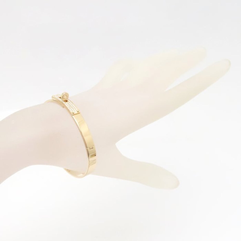HERMES Kelly PM Bangle with Diamonds, 18K Pink Gold, Women's, H110013B00SH 295306 — Like New