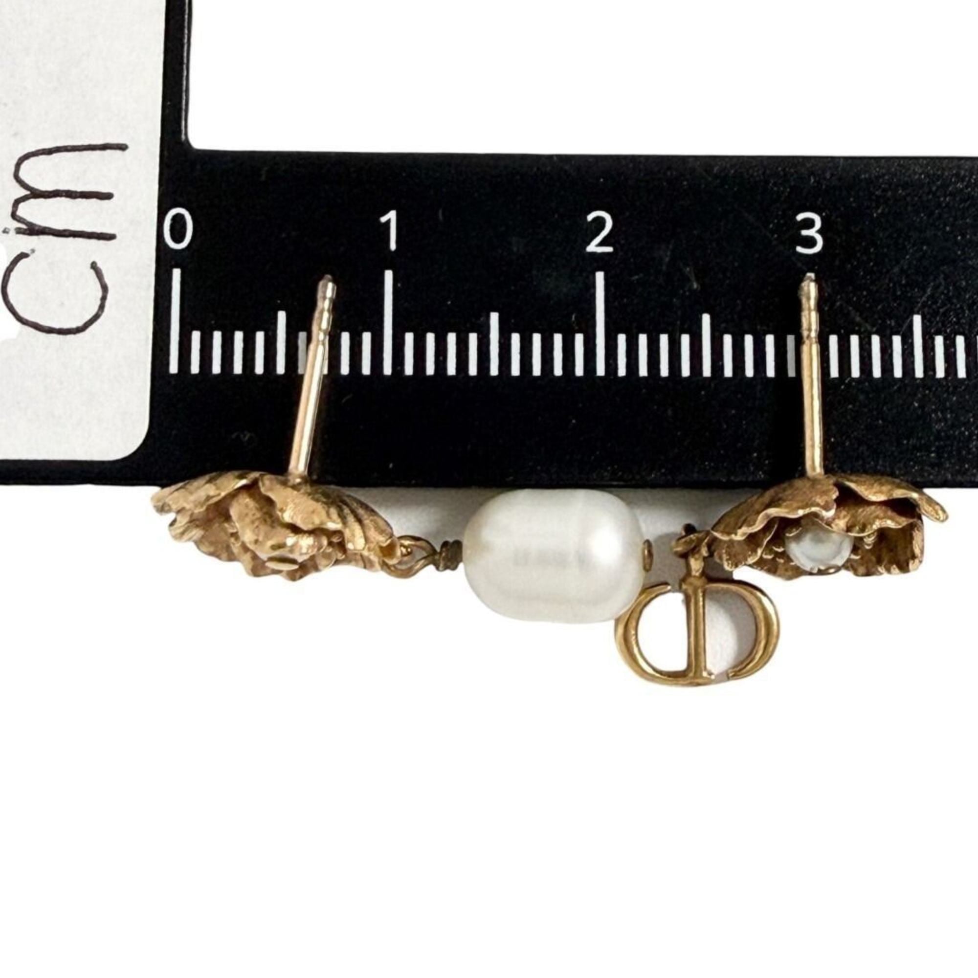 Christian Dior Dior Women's D Millefiori Earrings with Asymmetrical Flowers