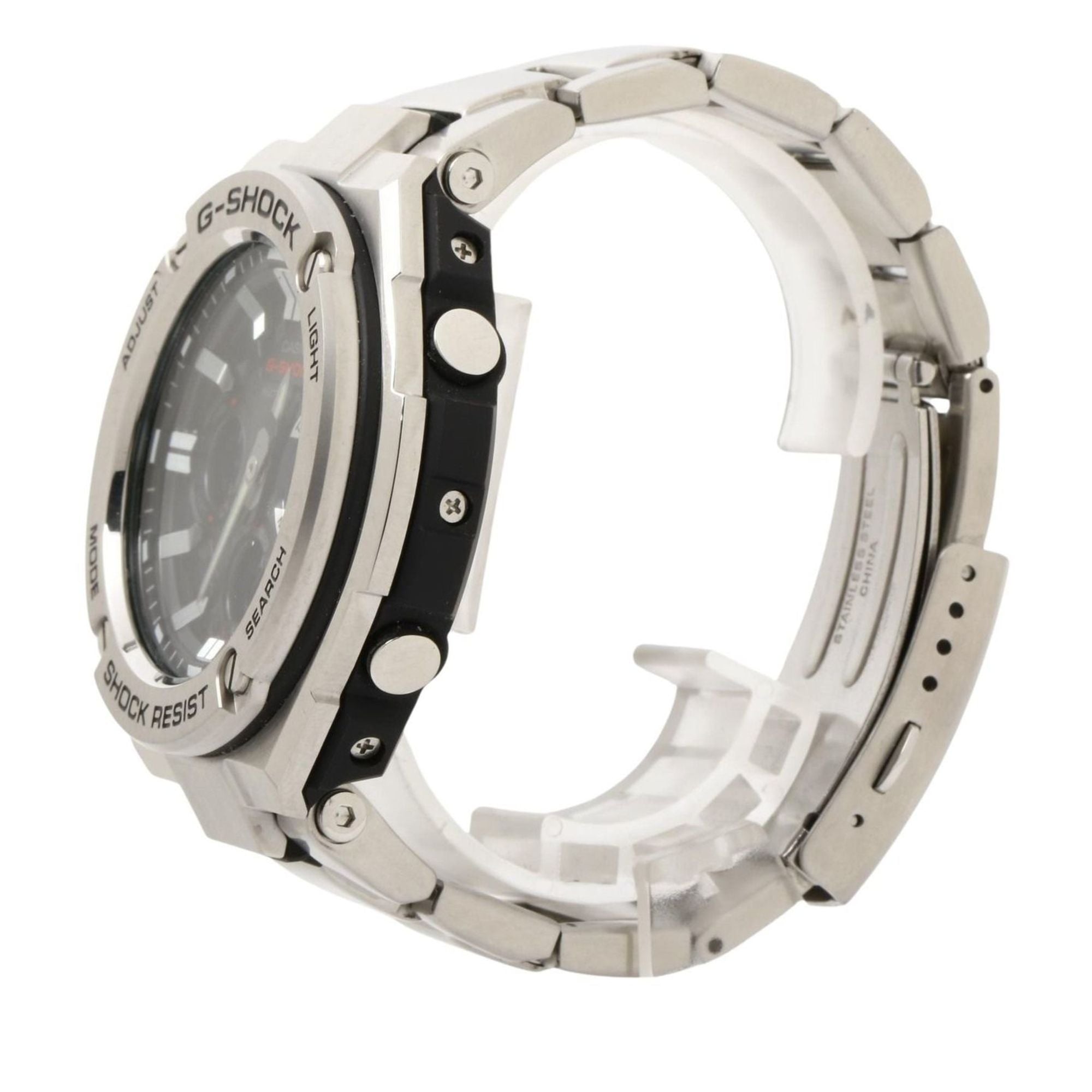 CASIO GSHOCK GSTEEL GSTW100 Series (GSTW110D1AJF) Men's Analog-Digital Watch in Black and Silver with Resin/Stainless Steel — Very Good