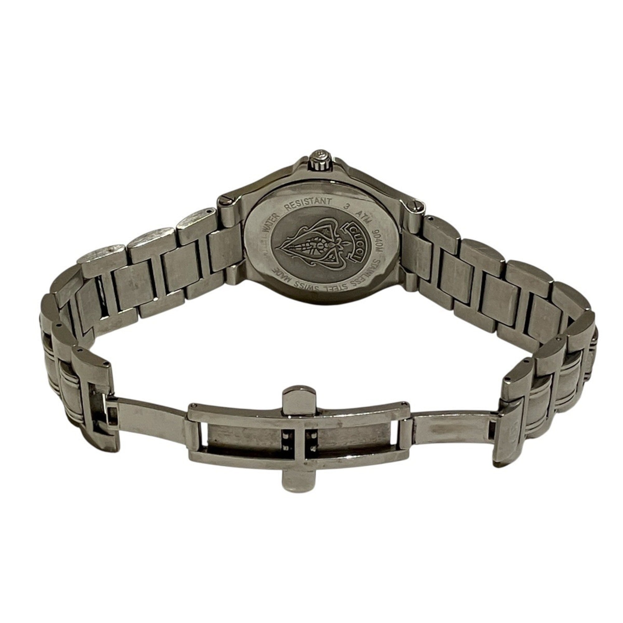 Gucci GUCCI watch, total weight 105.4g, stainless steel, quartz movement, black dial, 9040M — Good