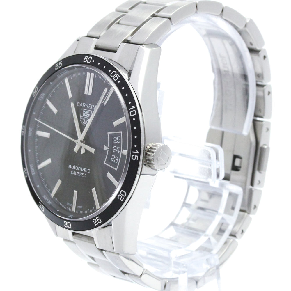 TAG HEUER Carrera Calibre 5 Steel Automatic Mens Watch WV211M Polished — Very Good