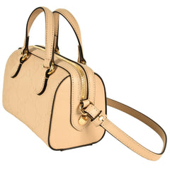 Gucci GG Super Mini 2-Way Handbag Guccissima Leather 790130 Beige — Like New