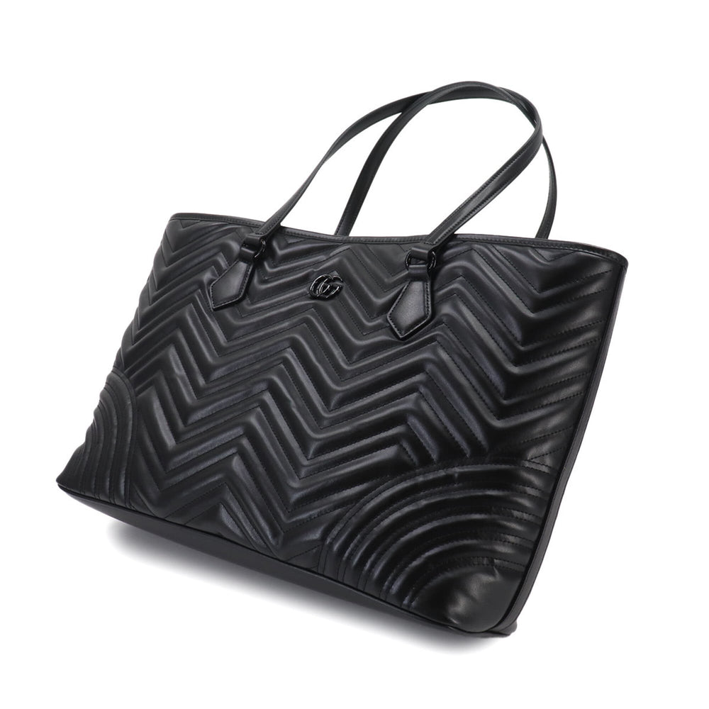 Gucci GG Marmont Quilted Large Tote Handbag, Leather, Black, 739684 Bag — New - Store Return