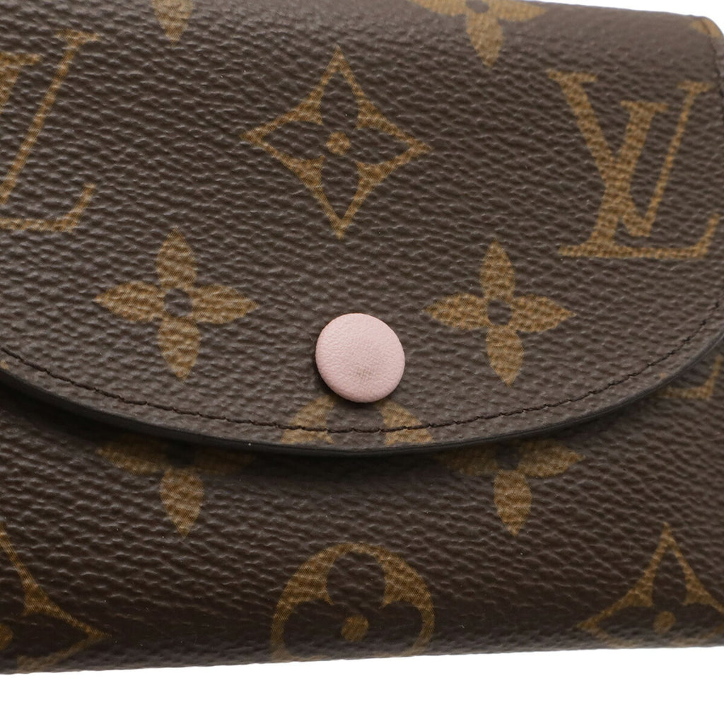 LOUIS VUITTON Monogram Porte Monnaie Rosalie Coin Case/Wallet/Coin Purse in Rose Ballerine, Light Pink, M62361