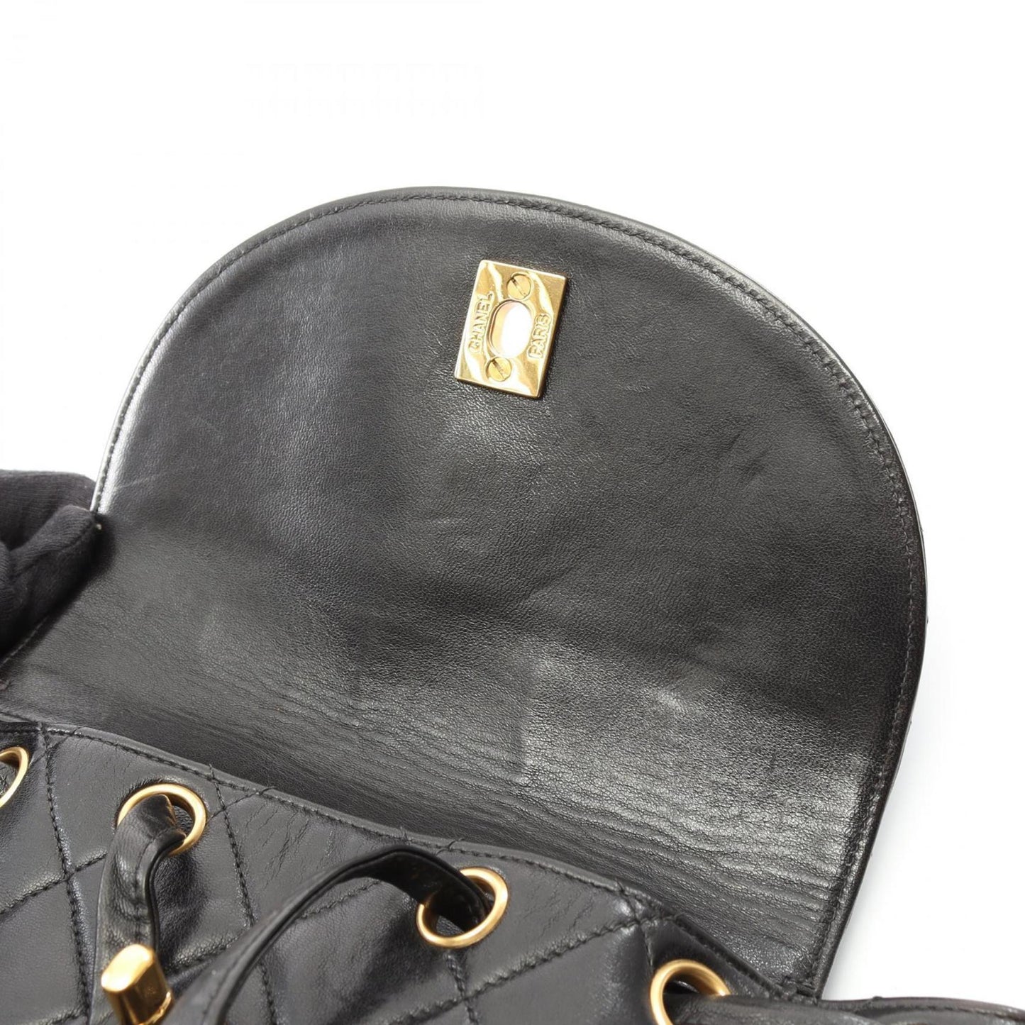 CHANEL Matelasse Backpack Bag in Lambskin Leather for Women, Black