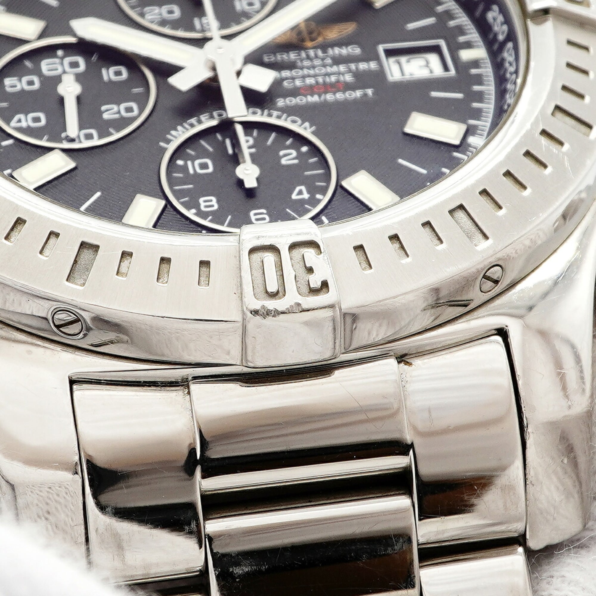 Breitling Colt Chrono Japan Limited Edition (500 pieces) A13388 Black Dial Men's Watch — Good