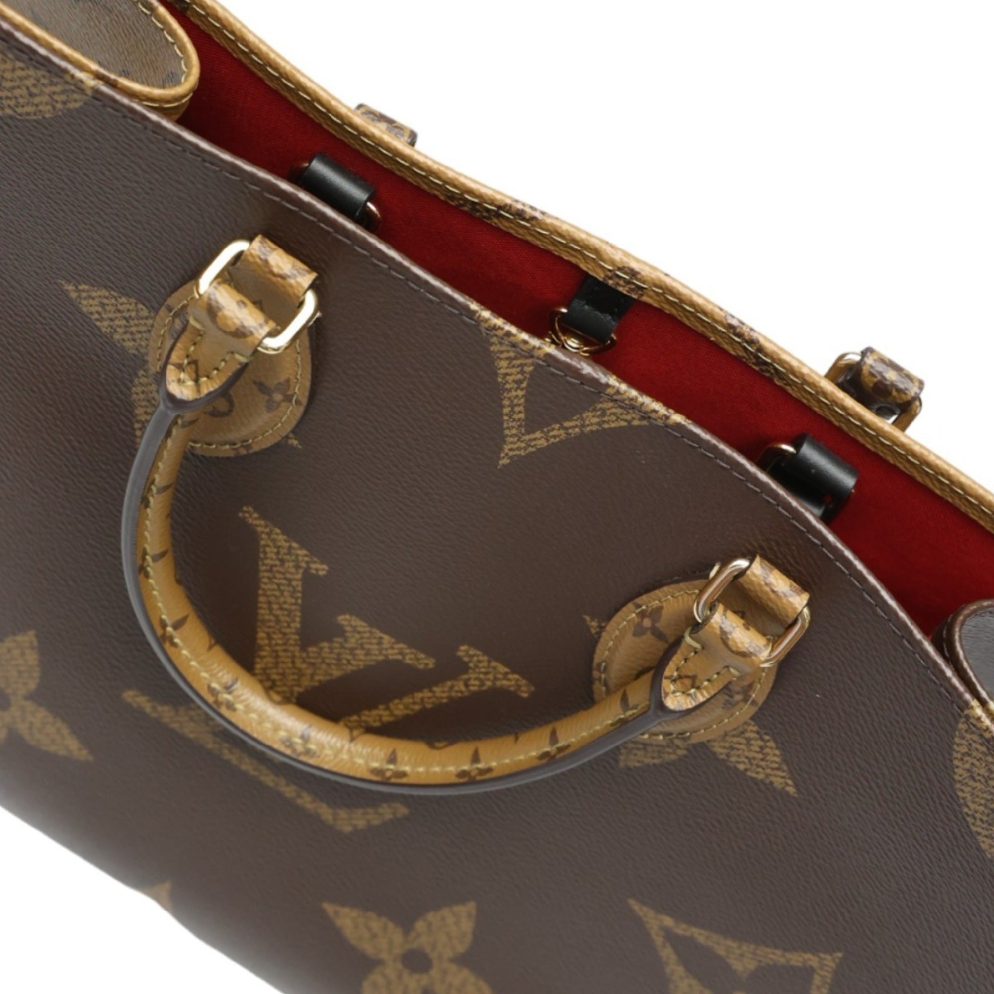 Louis Vuitton LOUIS VUITTON Bag Monogram On the Go MM Canvas M45321 Brown LV — Like New