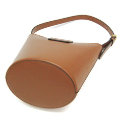 Salvatore Ferragamo Gancini Trifoglio Bucket DH-21 1194 Women's Leather Handbag,Shoulder Bag Brown — Like New