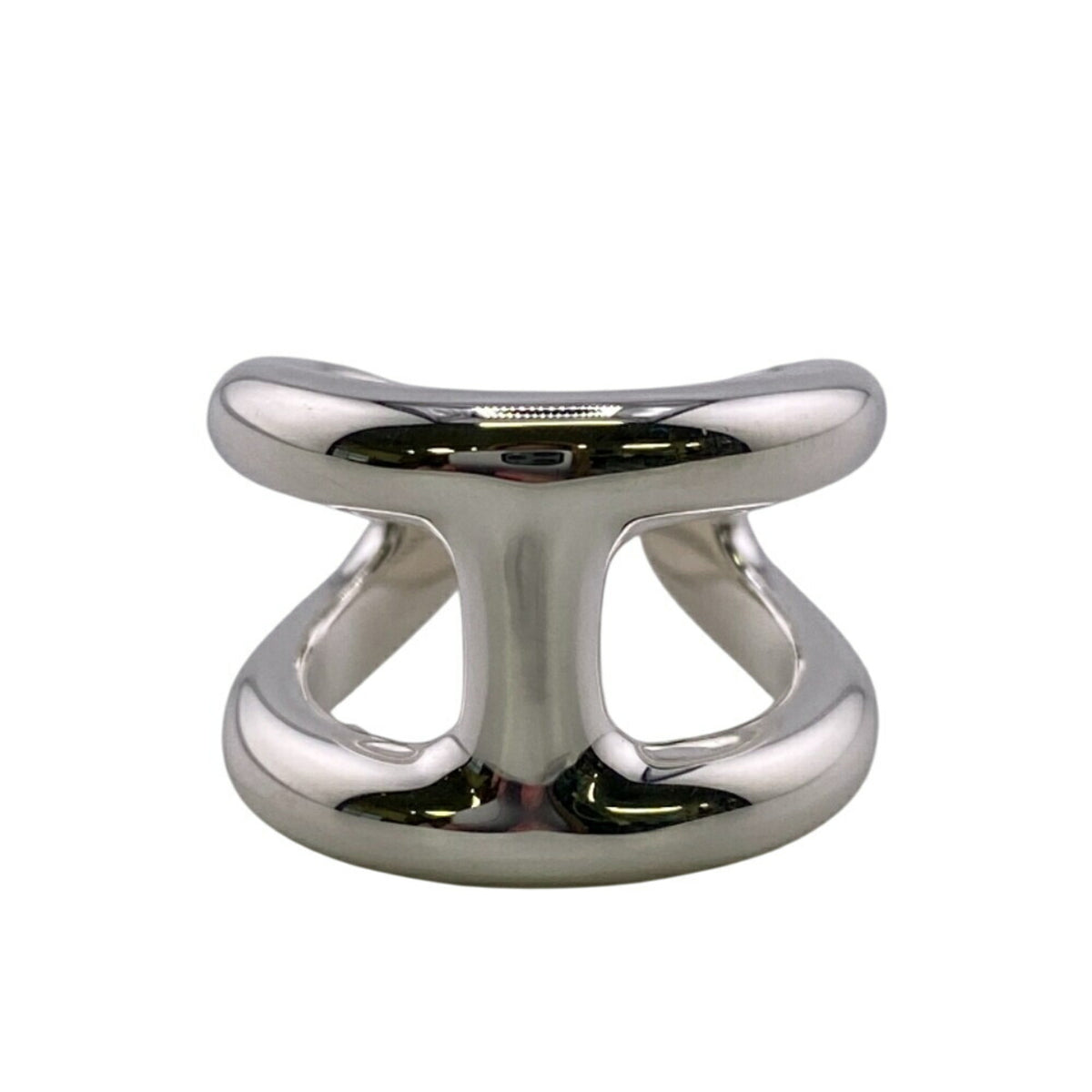 HERMES Osmoz GM Ring Silver Ladies — New - Store Return