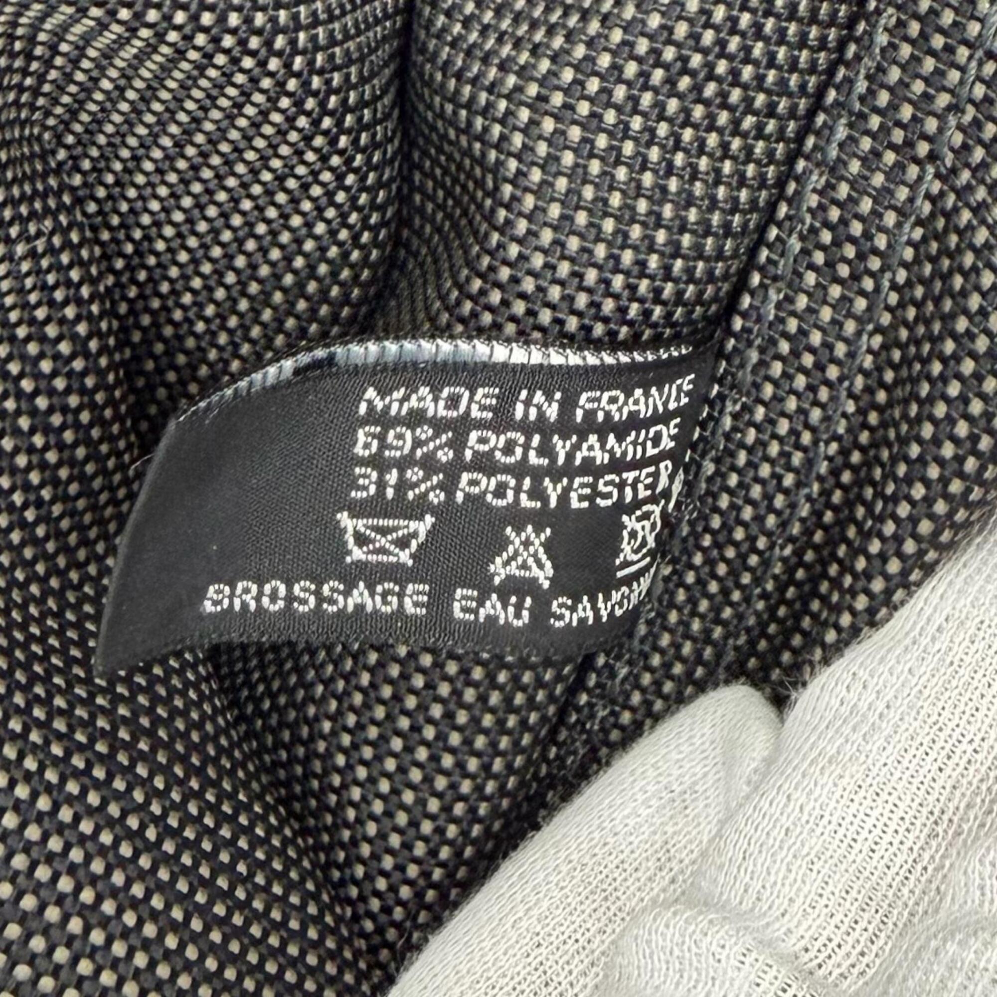 HERMES Hermes Herline Ad PM Canvas Backpack Daypack with Padlock, Gray, Made in France, Women's — Like New