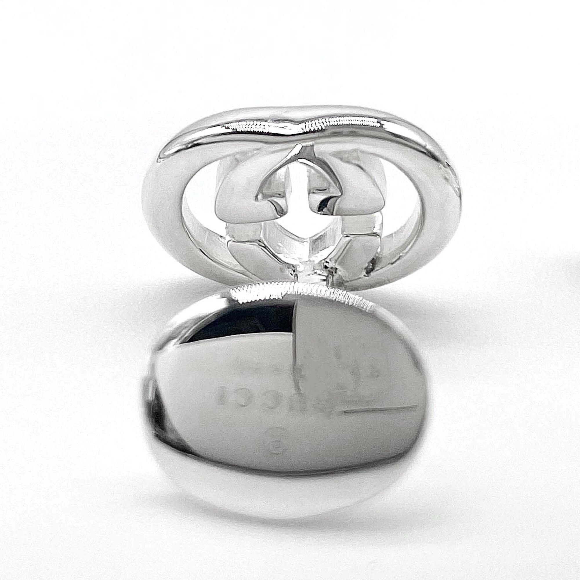 GUCCI Interlocking Cufflinks with Logo, SV925, Men's — Like New