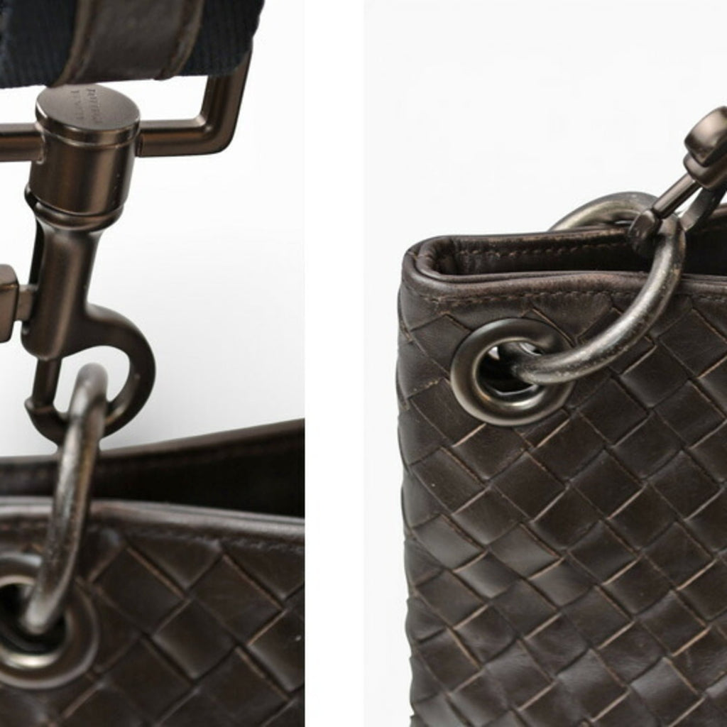 Bottega Veneta Shoulder Bag, Crossbody Intrecciato VN, Dark Brown, 172726