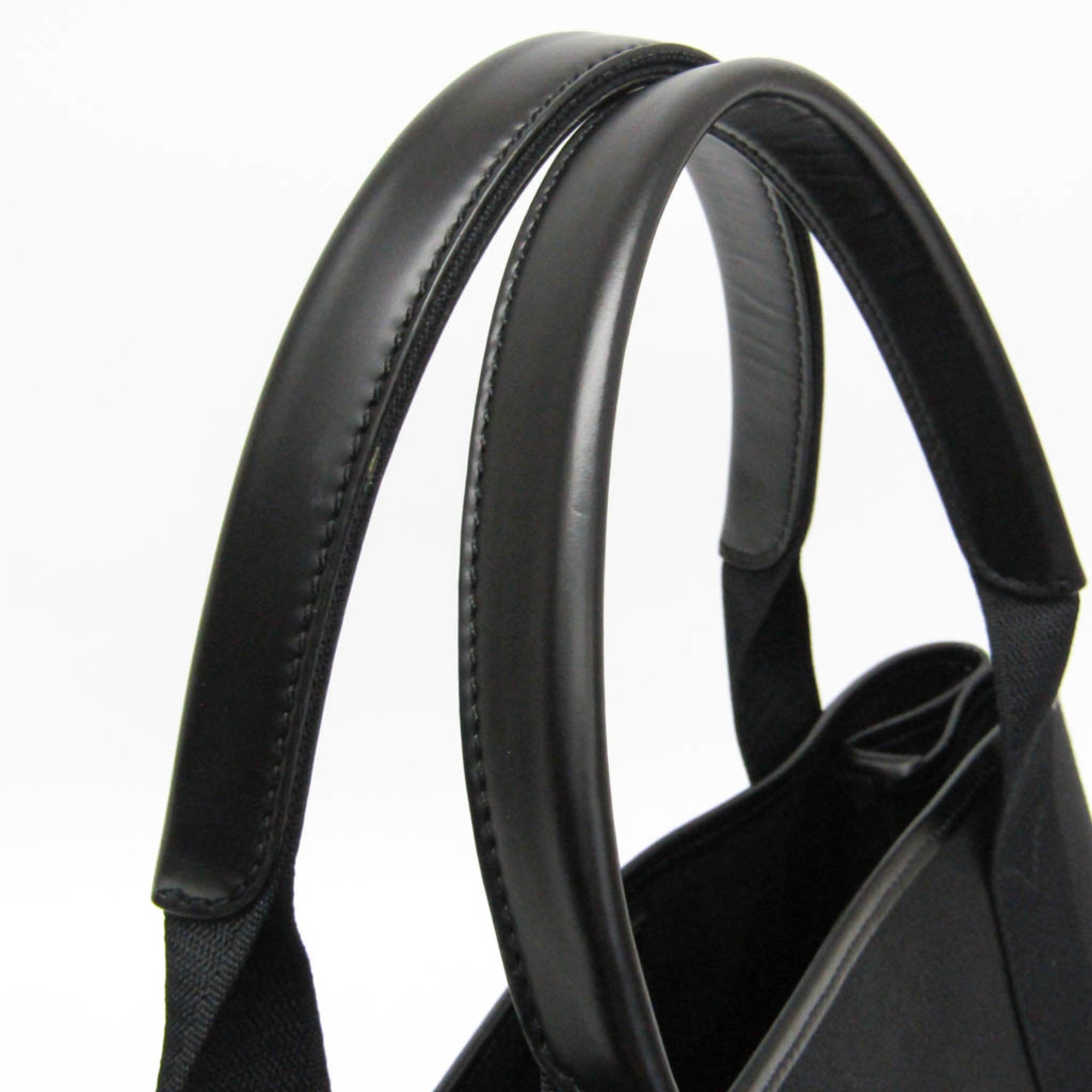 Balenciaga Navy Cabas S 339933 Men,Women Canvas,Leather Handbag,Tote Bag Black — Like New
