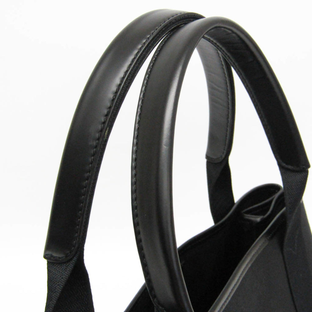 Balenciaga Navy Cabas S 339933 Men,Women Canvas,Leather Handbag,Tote Bag Black — Like New