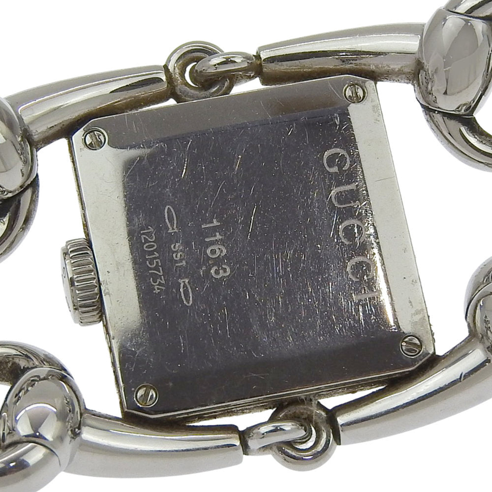 Gucci Signoria Watch, 116.3mm, Stainless Steel, Quartz Movement, Analog Display, White Shell Dial, Women's — Good