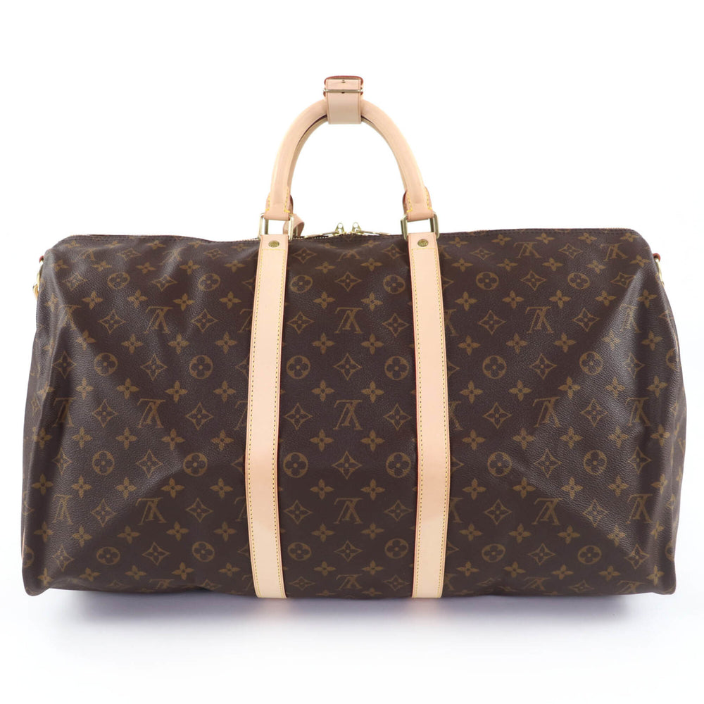 LOUIS VUITTON M41414 Keepall Bandoulière 55 Monogram Canvas Boston Bag, Brown, Made in France, Women's — Like New