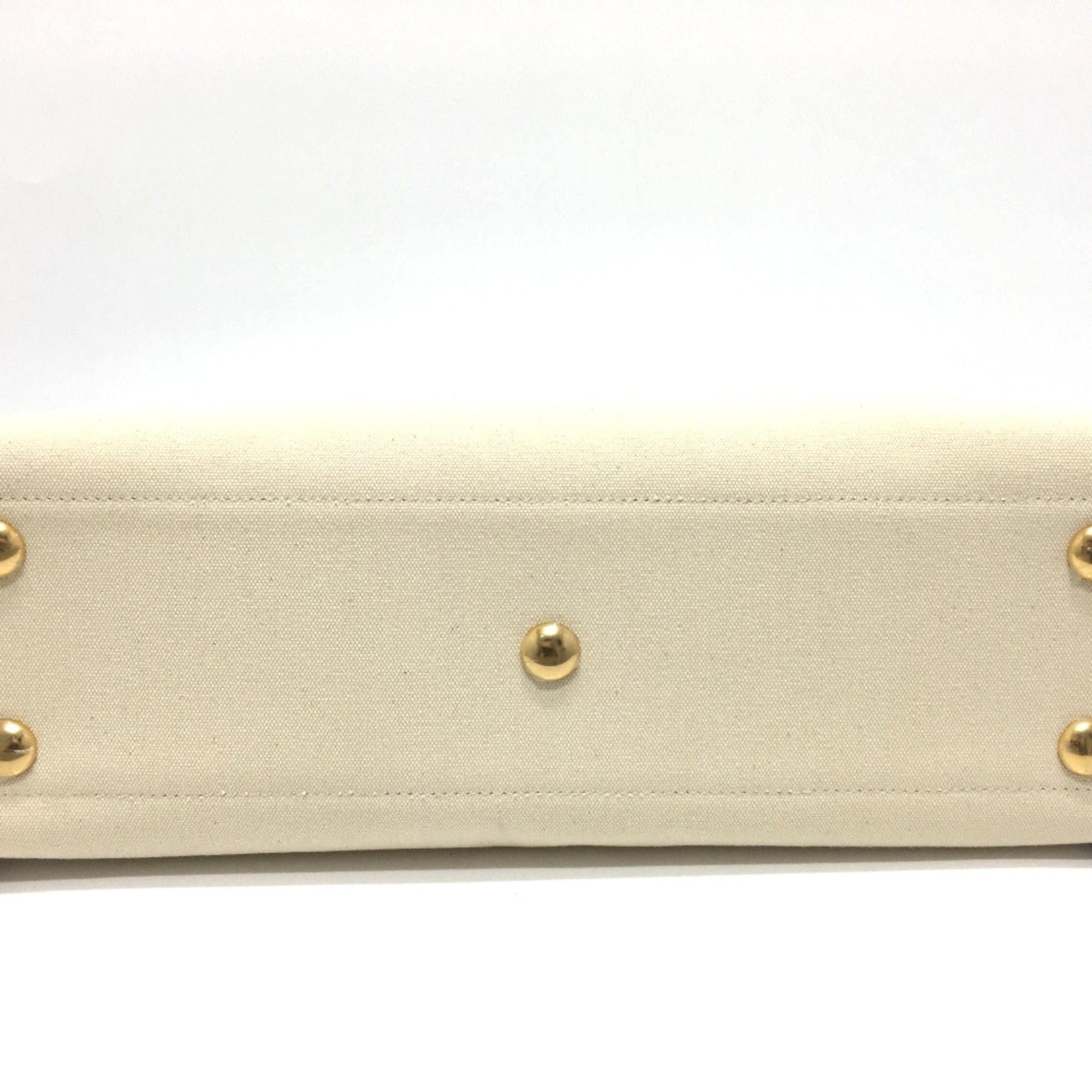 Fendi 8BH379 bag large Tote Bag Gresso Natural Beige & Black Beige x Black — Like New
