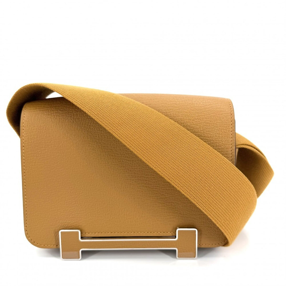 Hermes Shoulder Bag for Women, Geta Style, Bag, Crossbody HERMES K Stamp, Leather, Brown, Silver Hardware, 2025 Model — Like New