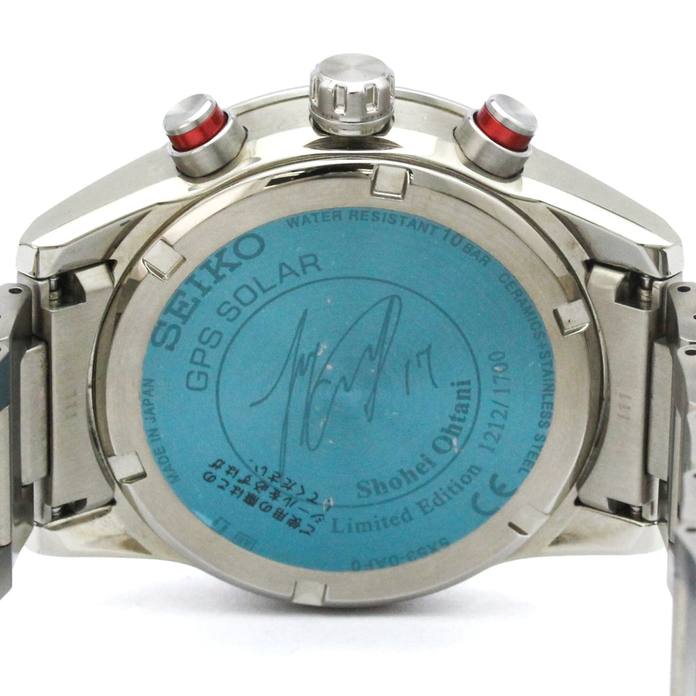 SEIKO Astron Ceramic Steel Radio Wave Control Solar Mens Watch SBXC017(5X53-0AF0) — New - Store Return