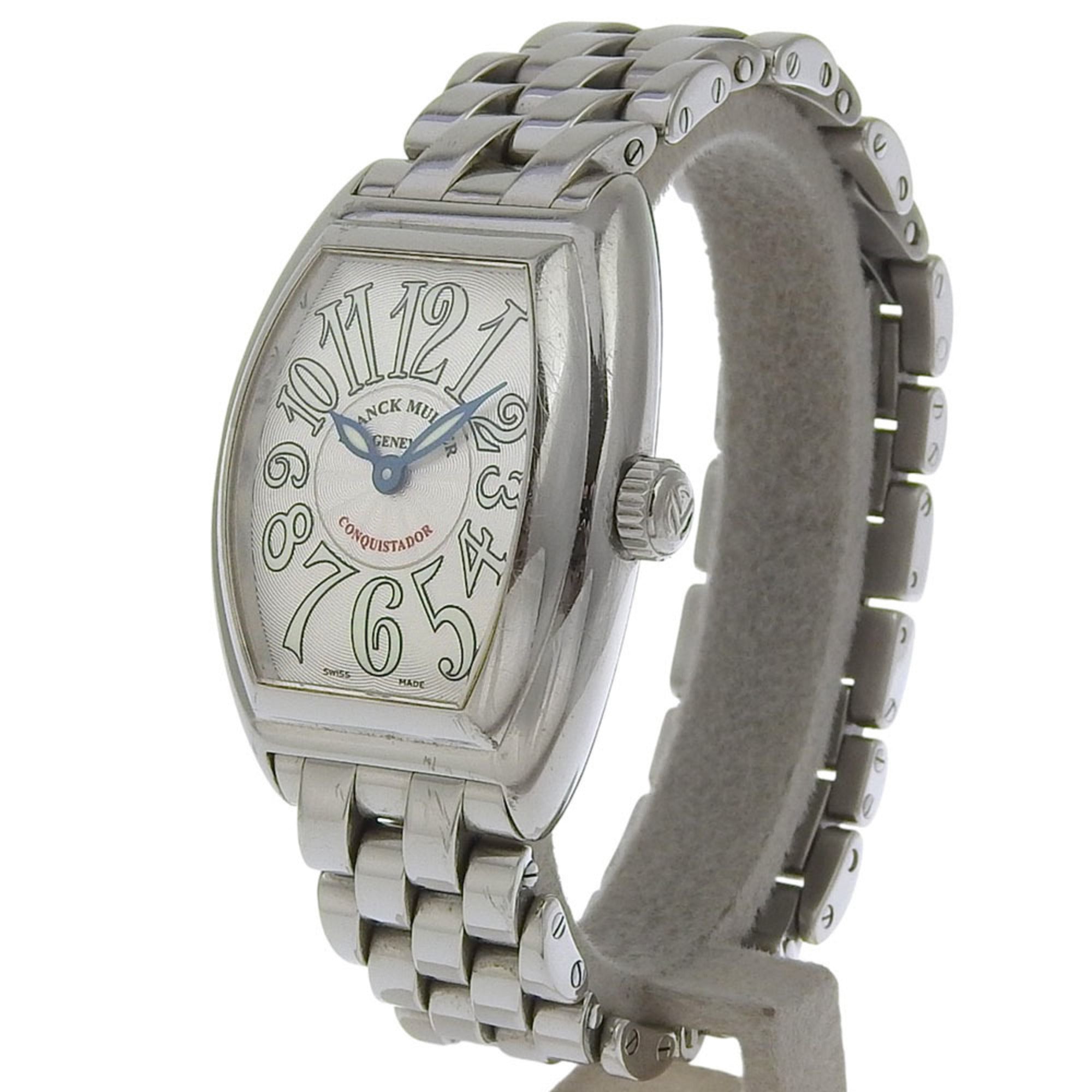 Franck Muller Conquistador Watch 8005L Stainless Steel Quartz Analog Display Silver Dial Women's — Good
