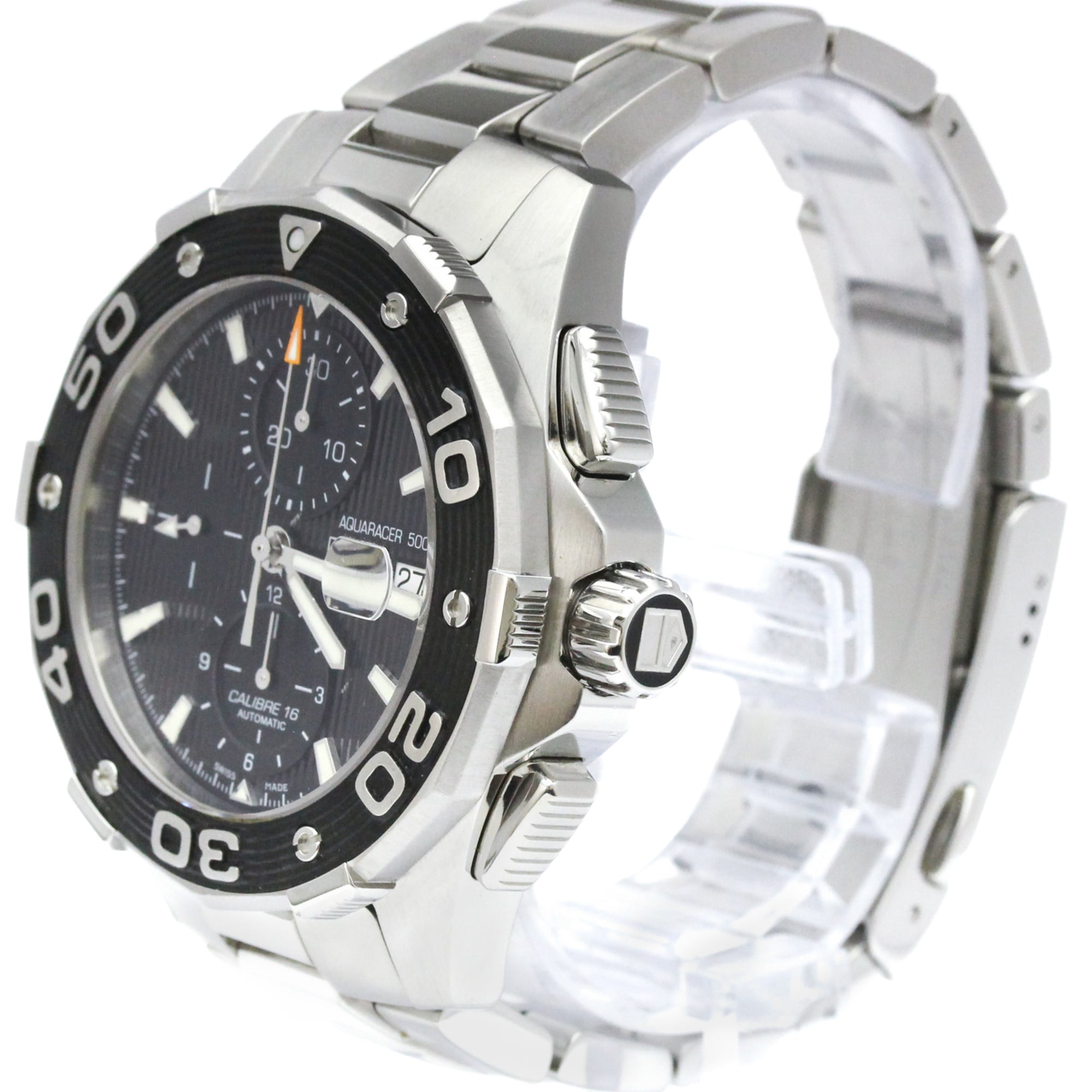 TAG HEUER Aqua Racer Chronograph Automatic Mens Watch CAJ2110 Polished — Very Good
