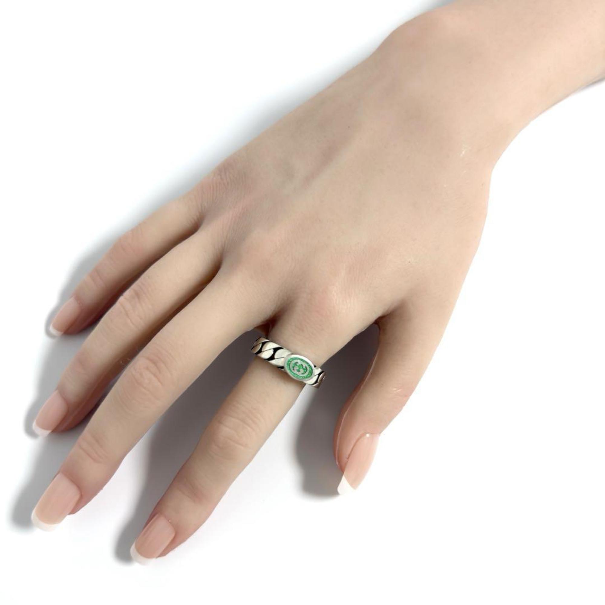 Gucci Men's Interlocking G Silver Ring — Like New