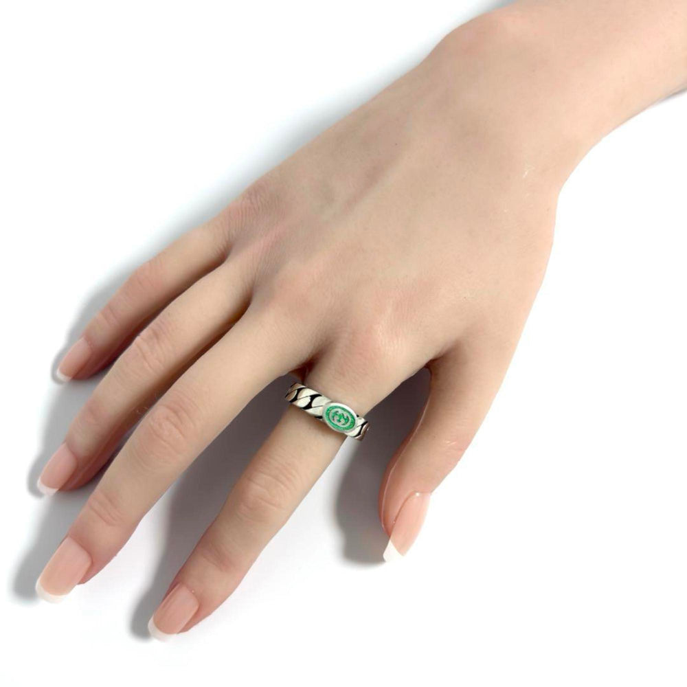 Gucci Men's Interlocking G Silver Ring — Like New