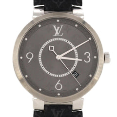 Louis Vuitton Tambour Slim Monogram Q1DM0 SS Quartz Watch — Good