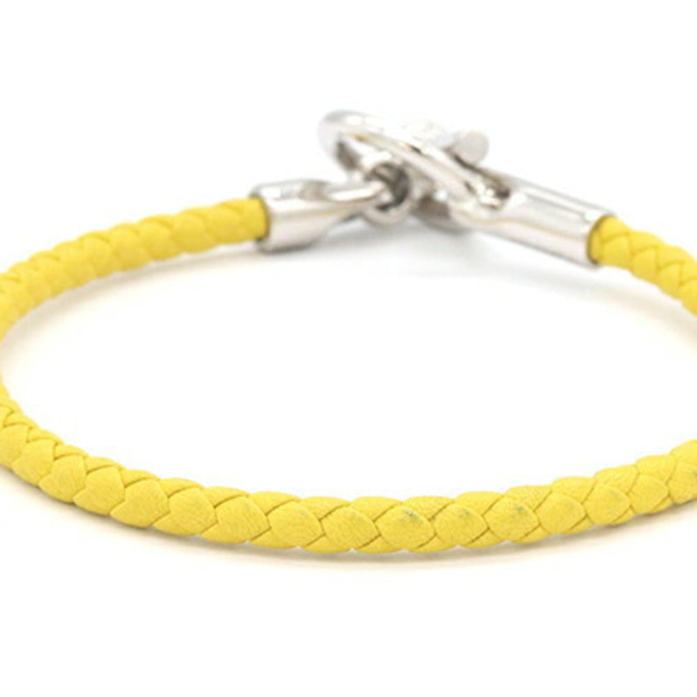 Hermes Glenan Yellow Leather Bangle Bracelet for Women — Like New