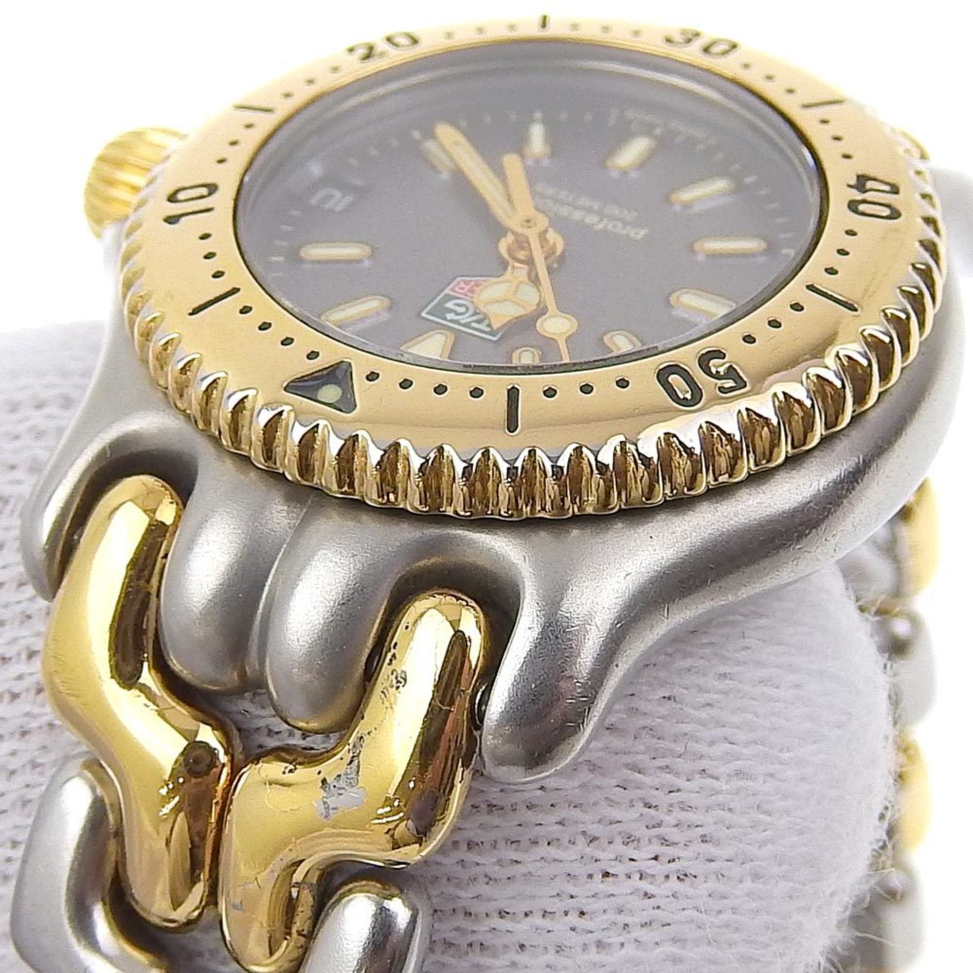 TAG HEUER Professional Watch, Two-tone, S95-208, Stainless Steel, Quartz, Analog Display, Grey Dial, Professional, Women's — Good