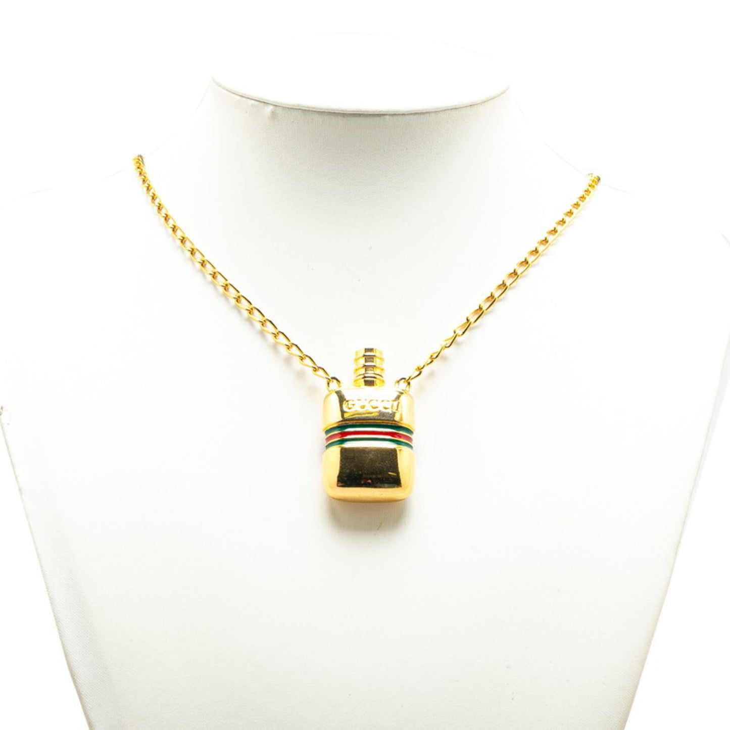 Gucci Perfume Bottle Sherry Line Long Necklace in Gold and Multicolor Plated for Women