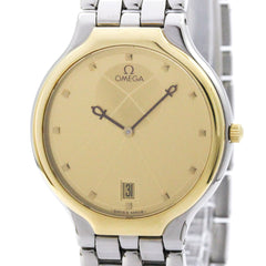 OMEGA De Ville Symbol K18 Gold Steel Quartz Mens Watch 196.0316 Polished — Very Good