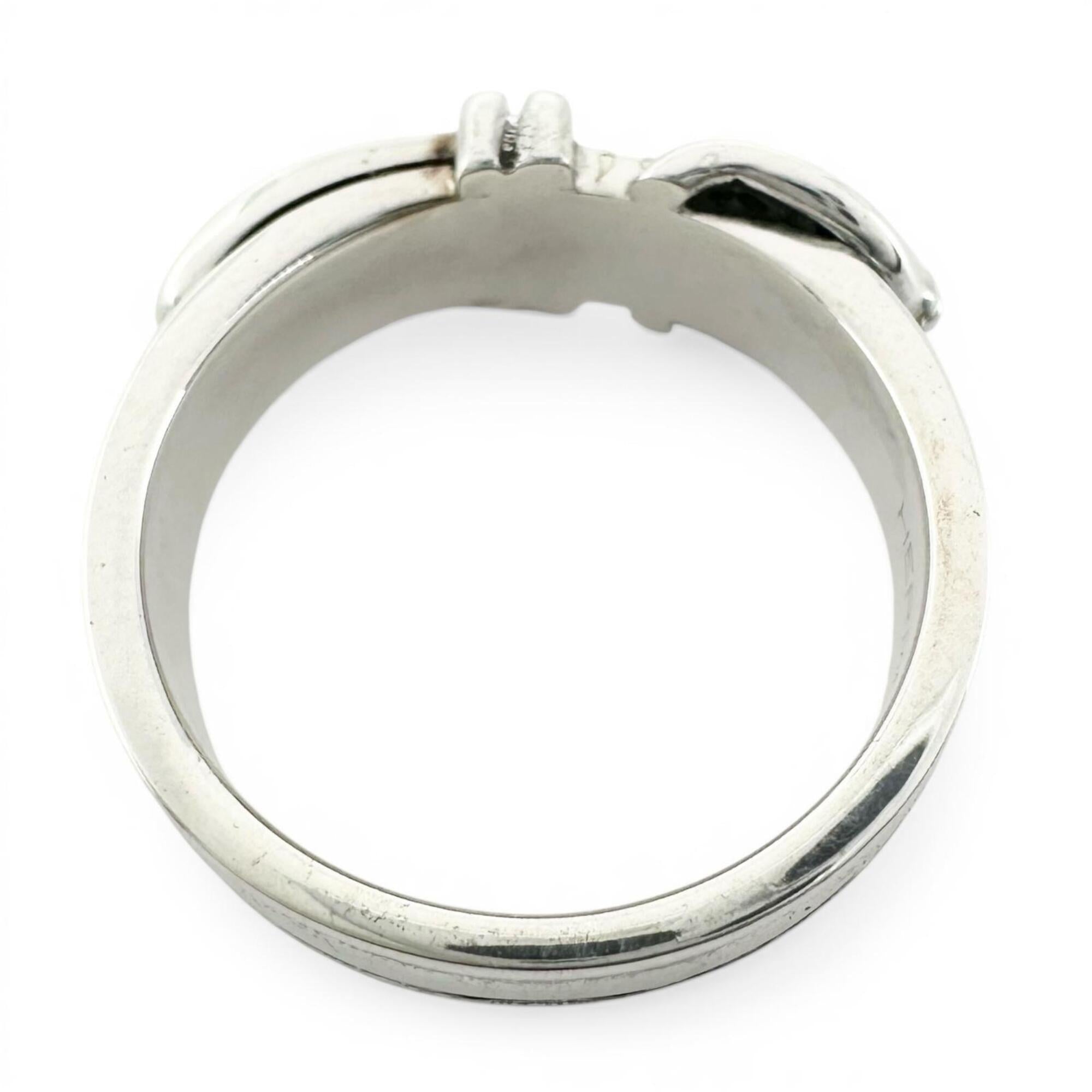 HERMES Vintage Ceinture Ring, SV925, Silver, Size 50, Women's — Like New