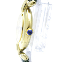 CARTIER Must Colisee Gold Plated Leather Quartz Ladies Watch 590002 — Good