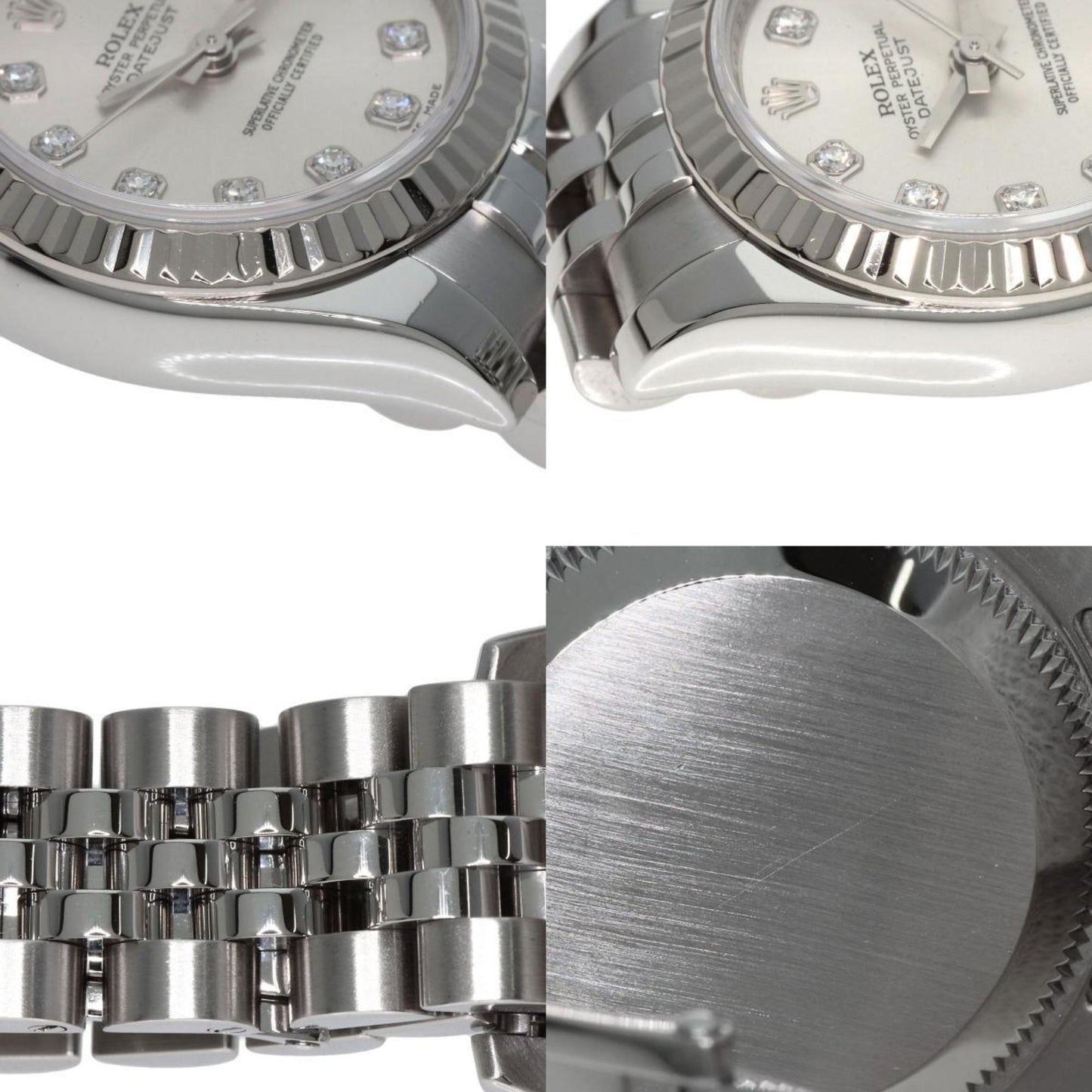 Rolex 179174G Datejust 10P Diamond Watch Stainless Steel SS K18WG Ladies ROLEX