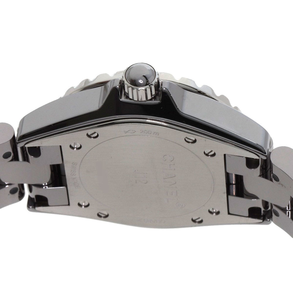 CHANEL H3241 J12 33mm Chromatic 12P Diamond Watch in Titanium Ceramic/Titanium Ceramic for Women — Very Good