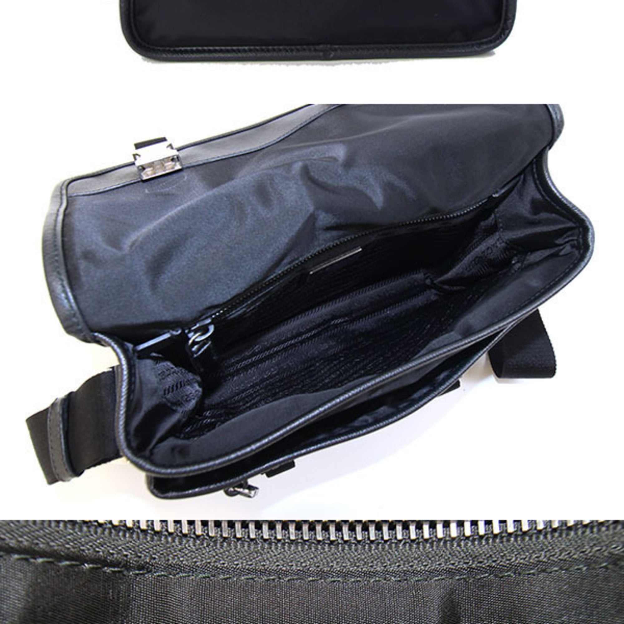 Prada Shoulder Bag VA0769 Black Nylon Leather for Women PRADA — Like New