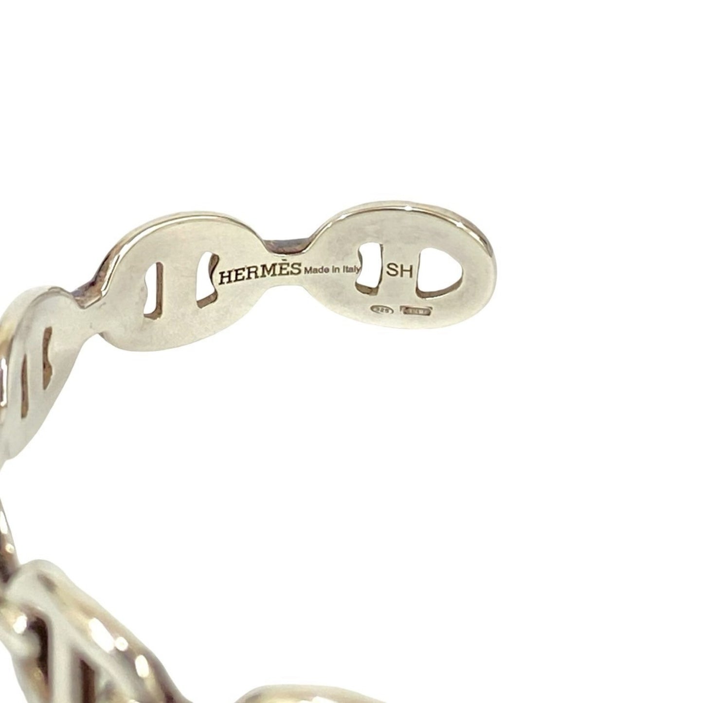 HERMES Chaine d'Ancre Enchaine Silver 925 Bangle Bracelet, 03051