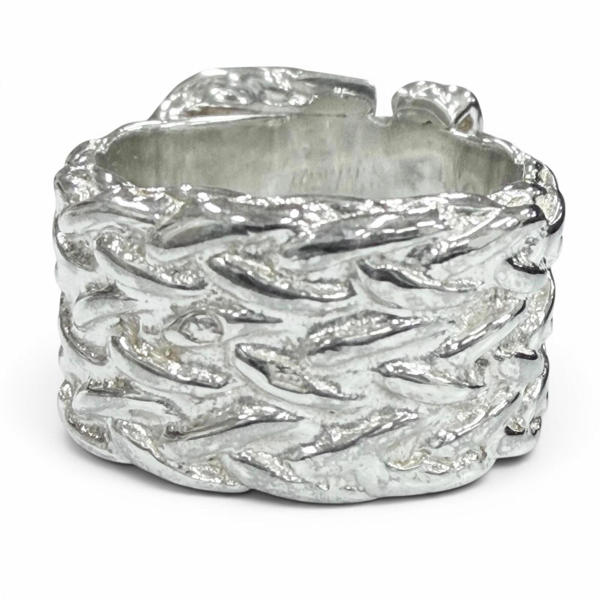 HERMES Vintage Diane 925 Ring, Silver, Weight 11.41g, Men's/Women's Accessory — Like New